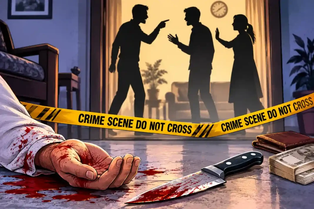 पिता की मौत के मामले में बेटे समेत तीन पर केस, पैसों को लेकर हुआ था विवाद पिता की मौत के मामले में बेटे समेत तीन पर केस, पैसों को लेकर हुआ था विवाद
